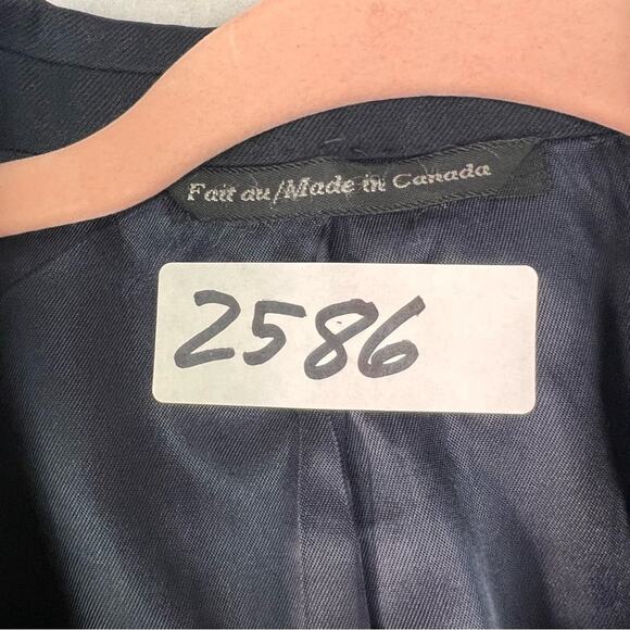 Paul Dione Blazer Mens 40R Black Wool Cashmere Blend Notch Lapel Career - Picture 6 of 9